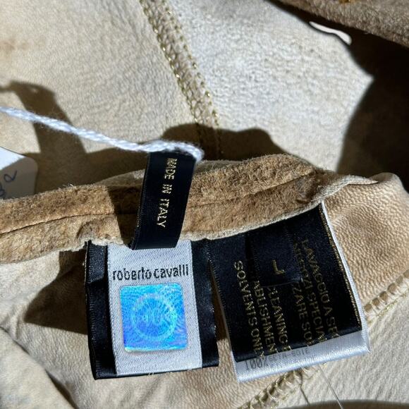 Genuine leather flared sleeve gold clasp jacket - Picture 3 of 3